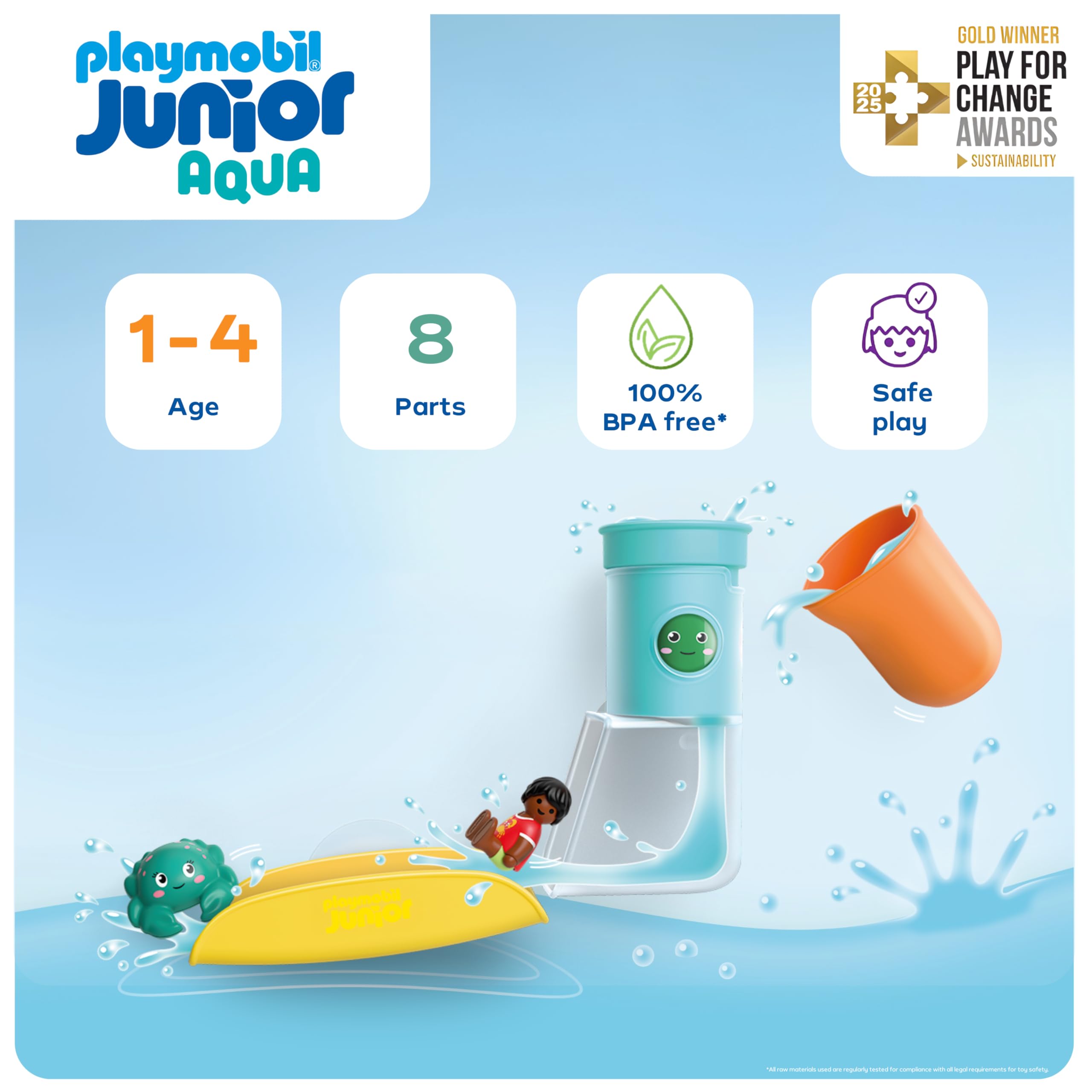 PLAYMOBIL Junior Aqua: Pour and Play Water Tank with Slide
